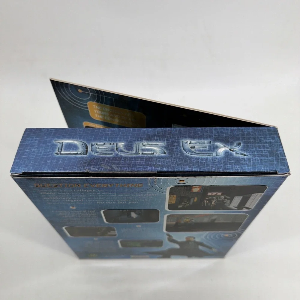 Deus Ex: Game of the Year Edition (PC, 2001) Big Box, Manual, Inserts